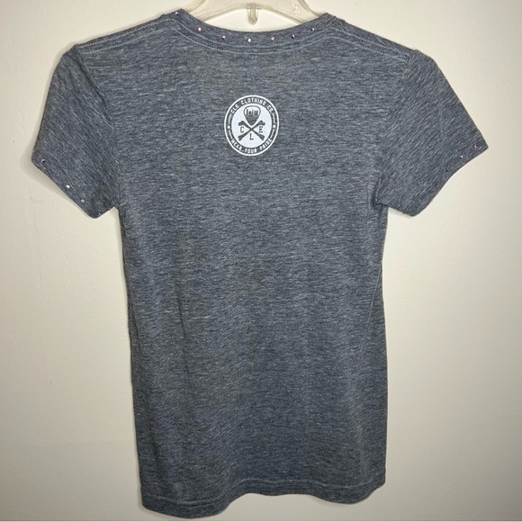 American Apparel Women’s Gray Blingy CLE Cleveland Browns V-neck T-shirt Small - Picture 2 of 7